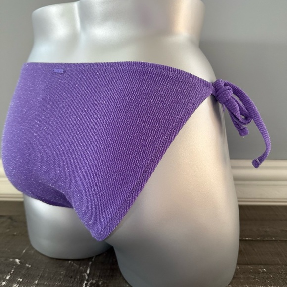 Victoria secret string bikini bottom size XXL fits size 20 purple shimmer - Picture 3 of 6